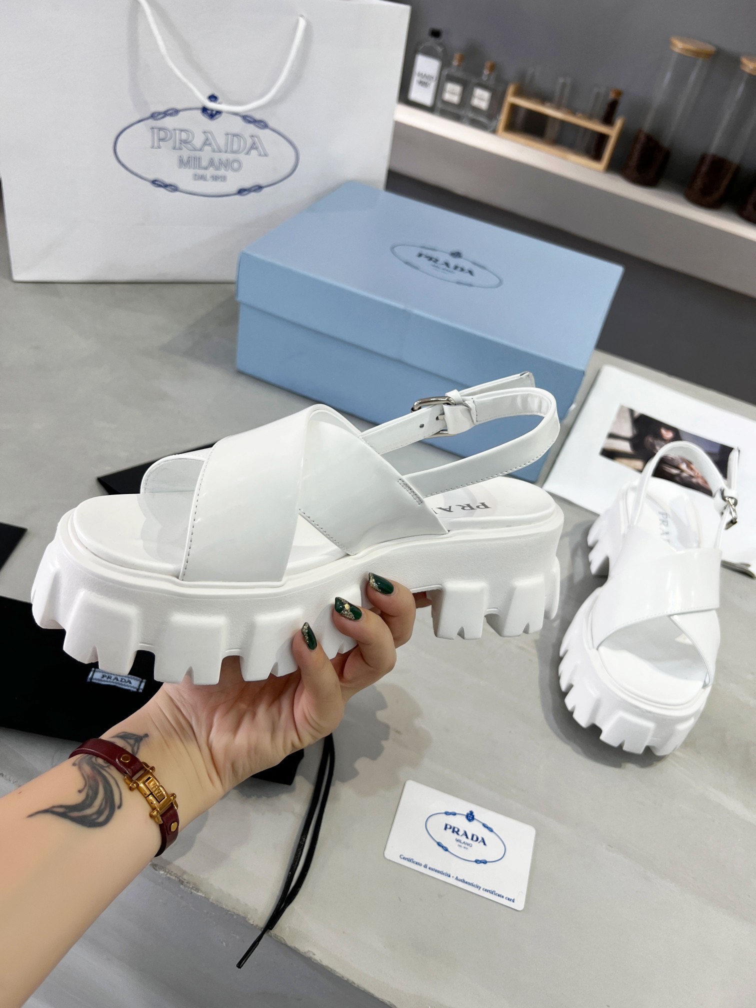 Women P*rada Top Quality Sandals