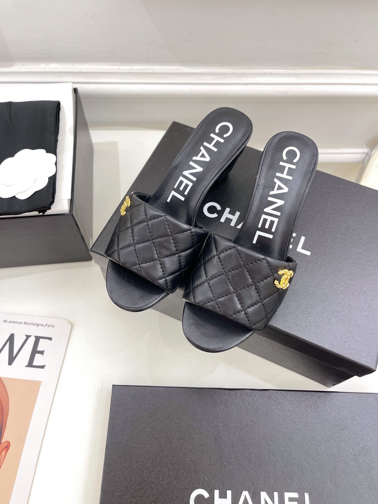 Women C*hanel Top Sandals 6CM