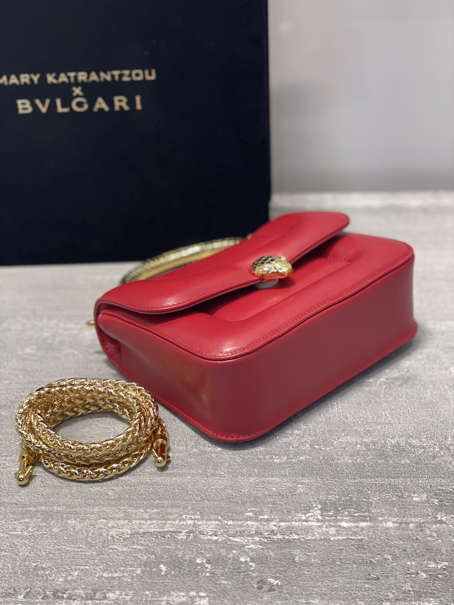 B*vlgari Top Quality Bag 19.2*15*6CM