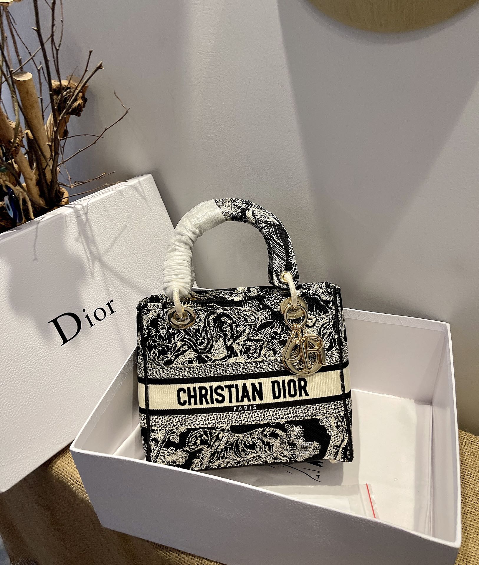 D*ior Top Bag 24*20*11cm