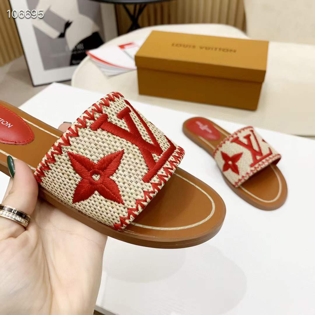 Women L*ouis V*uitton Top Slippers