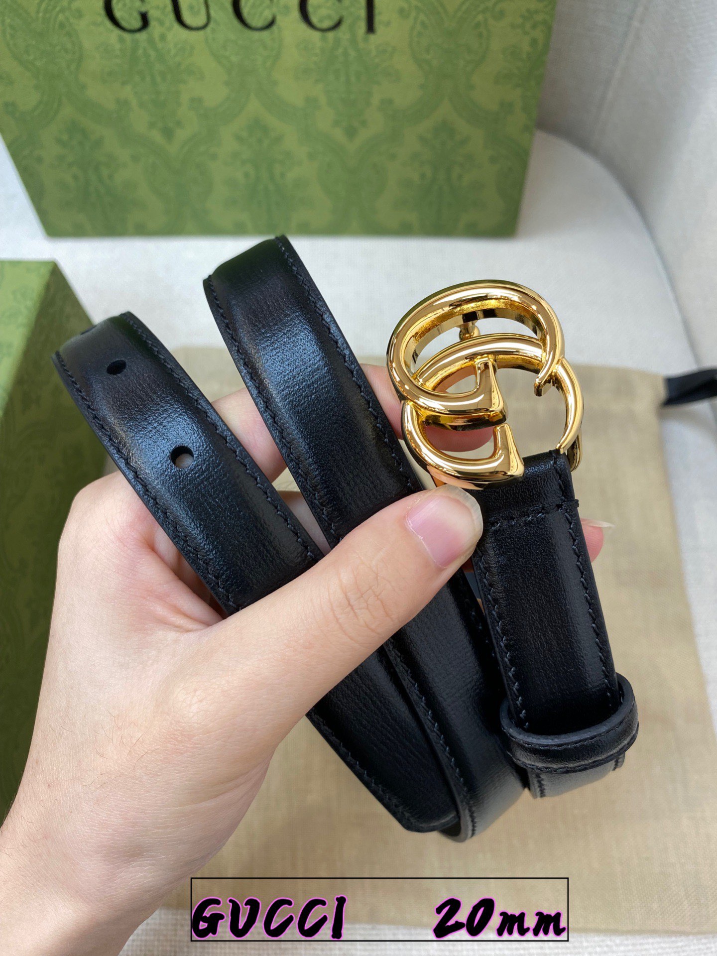 G*ucci Belts Top Quality 20MM