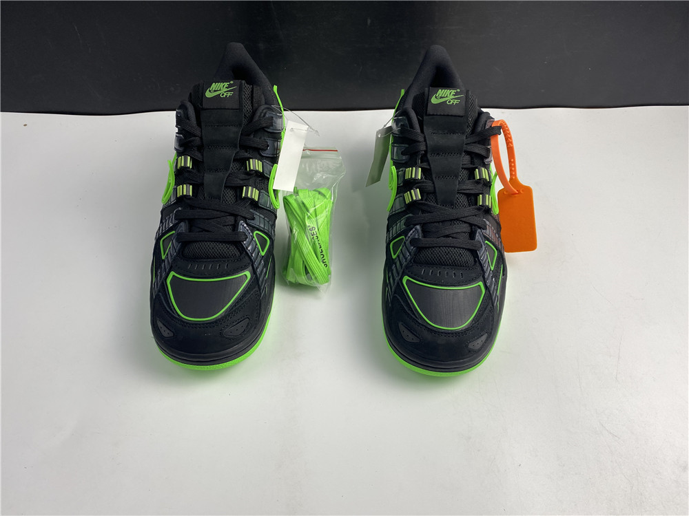 from OFF-WHITE x Nike Air Rubber Dunk “Green Strike” CU6015-001