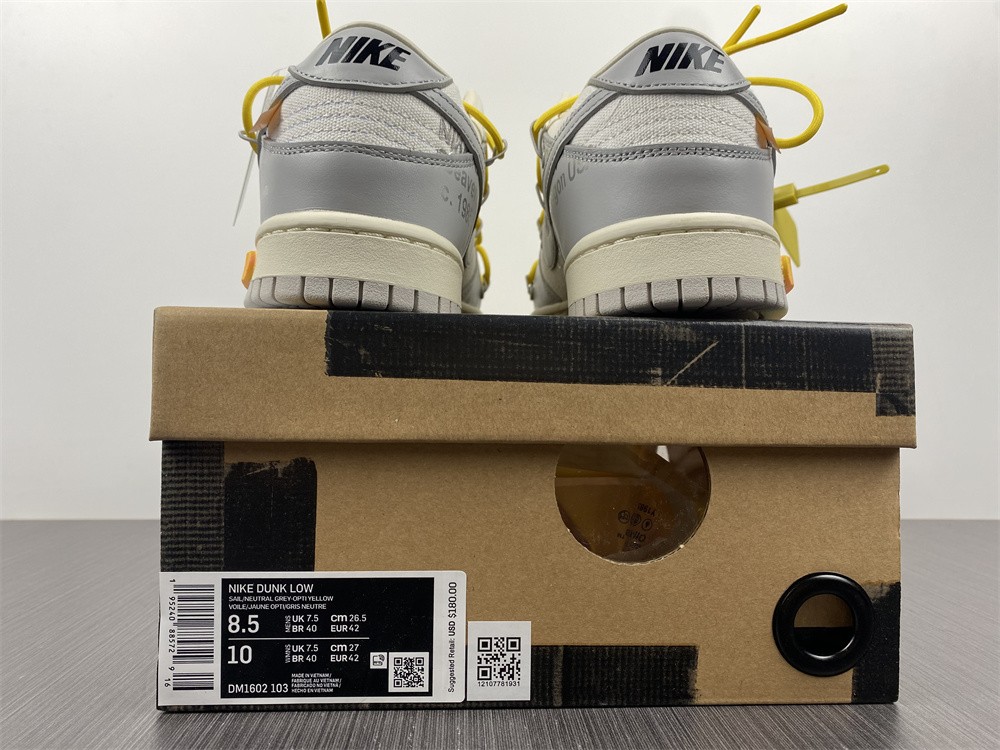 from O*ff-W*hite x Nike Dunk Low
