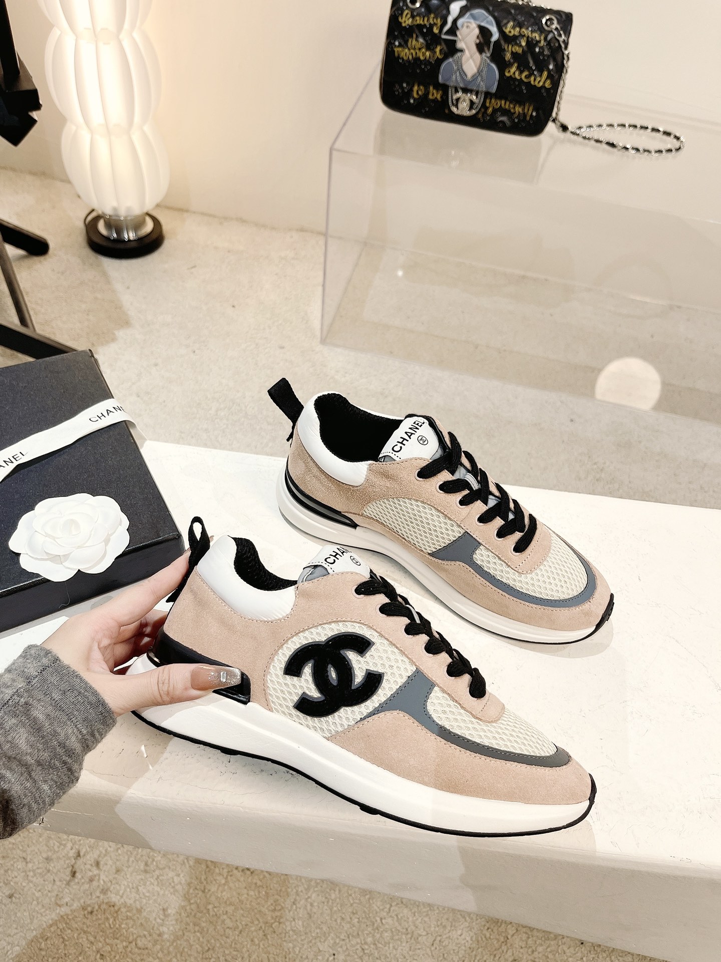 Women C*hanel Top Sneaker