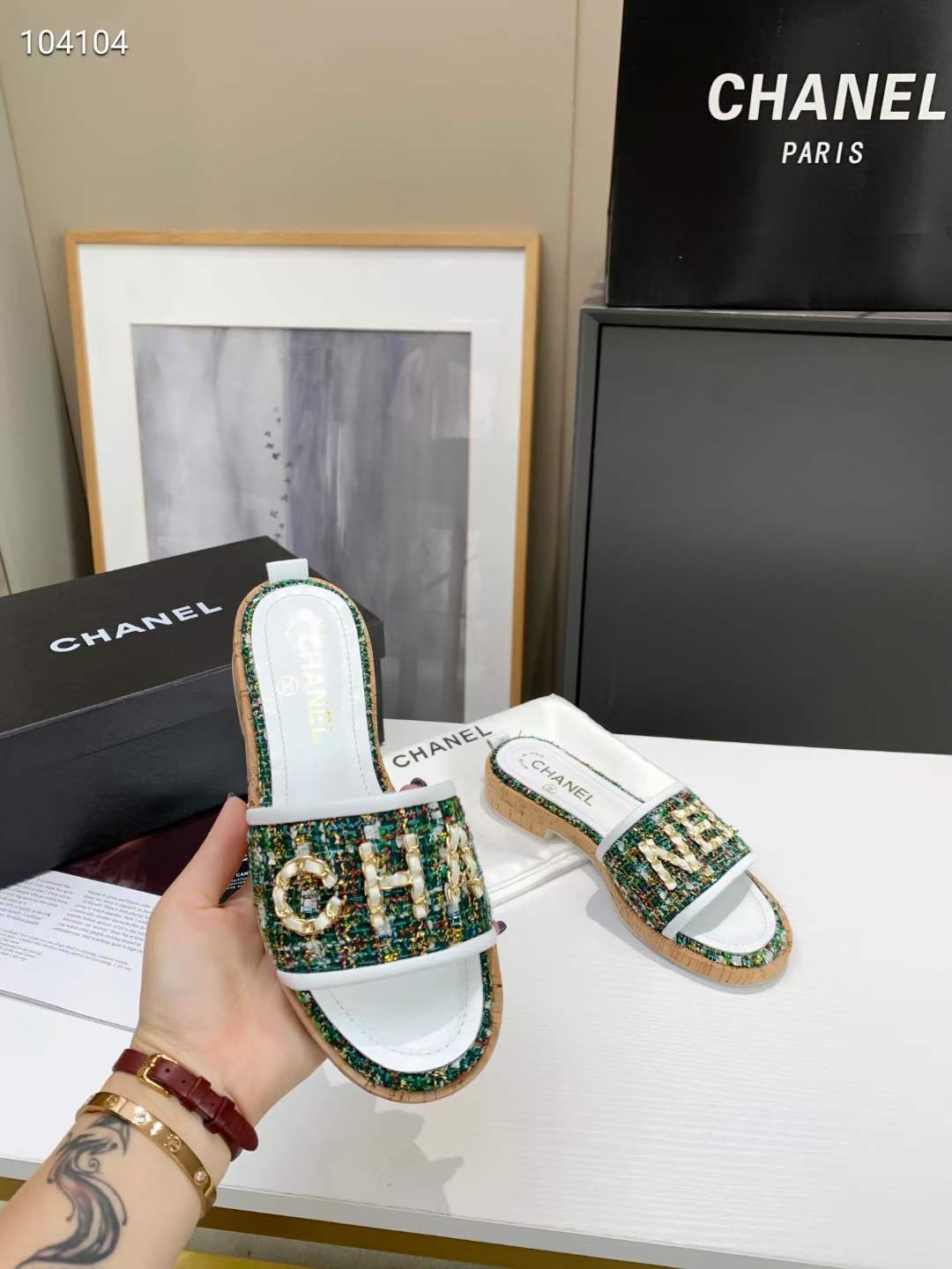 Women C*hanel Top Slippers