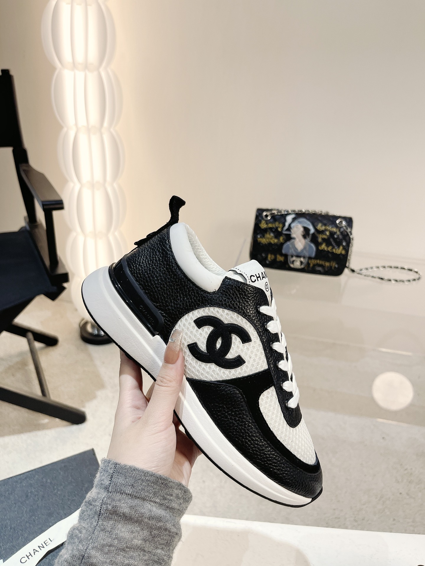 Women C*hanel Top Sneaker