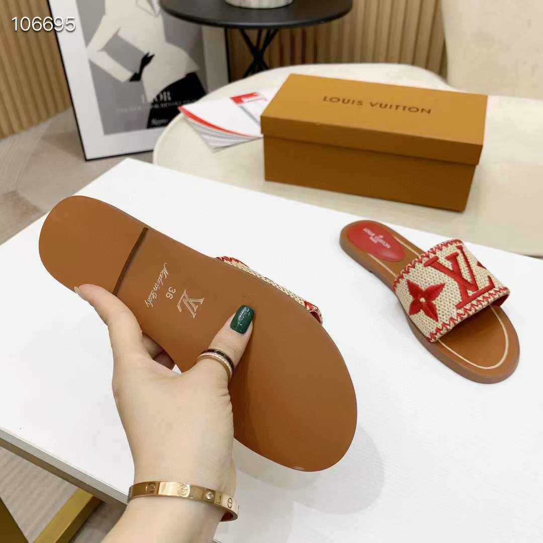 Women L*ouis V*uitton Top Slippers