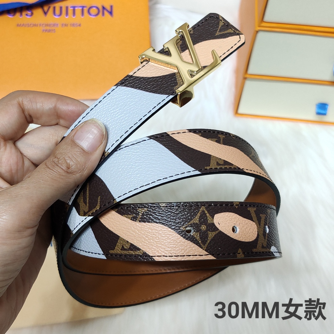 L*ouis V*uitton Belts Top Quality 30MM