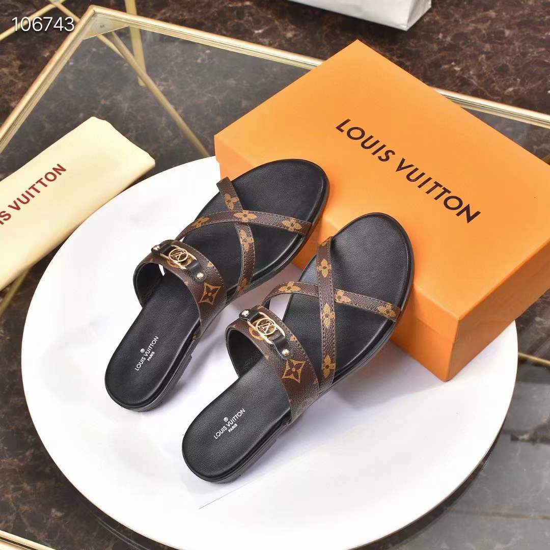 Women L*ouis V*uitton Top Slippers
