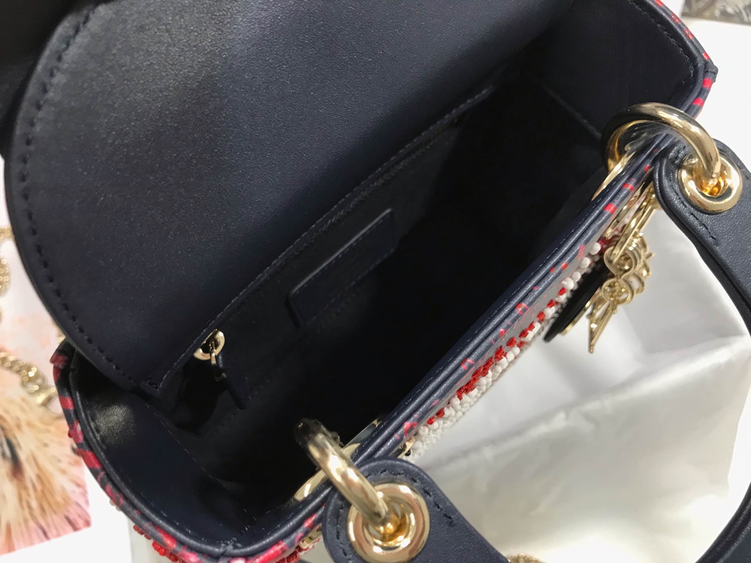 D*ior Top Bag 17*15*7cm