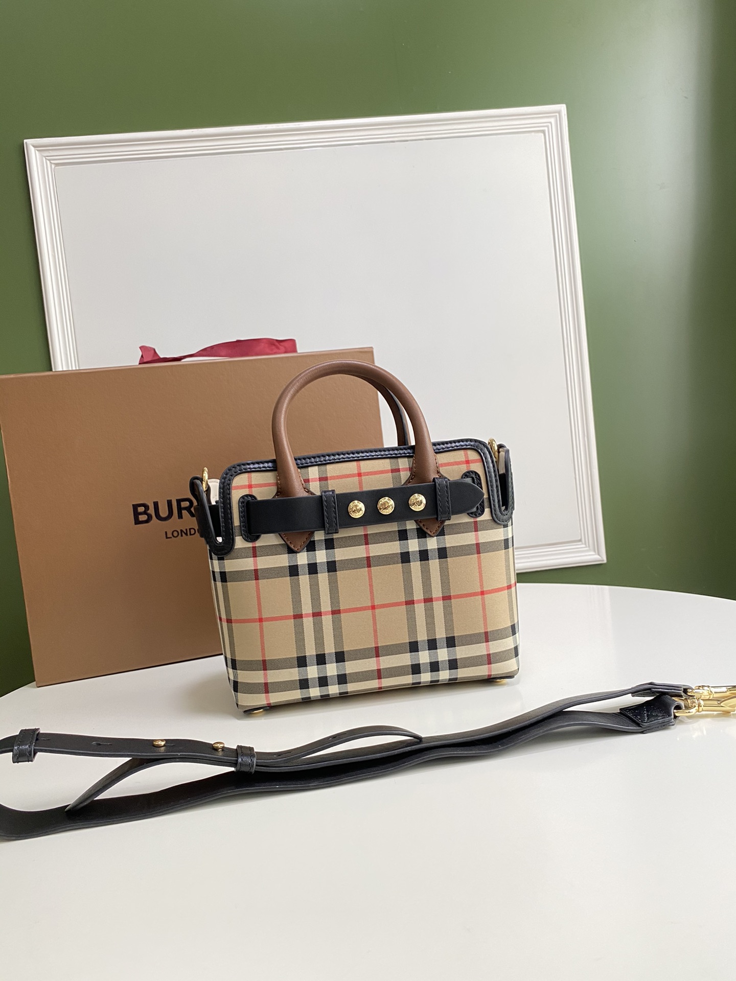 B*urberry Bag Top Quality 21.5*12*19cm