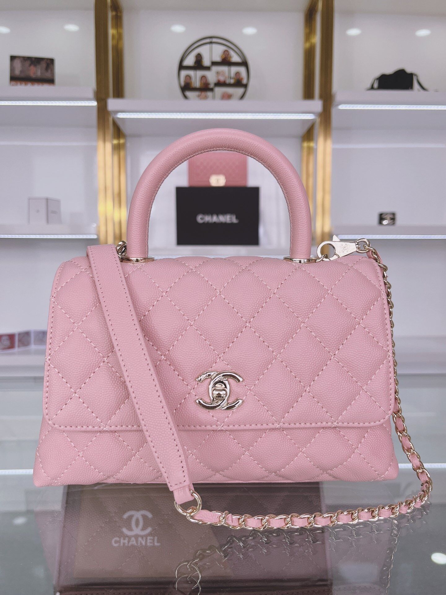 C*hanel Top Bag 14*24*10CM