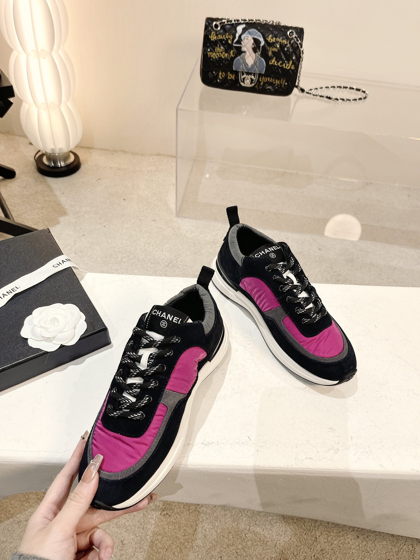 Women C*hanel Top Sneaker