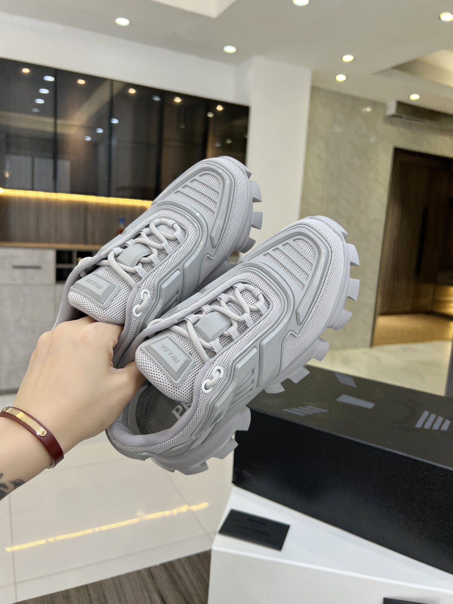 Men Women P*rada Top Sneaker