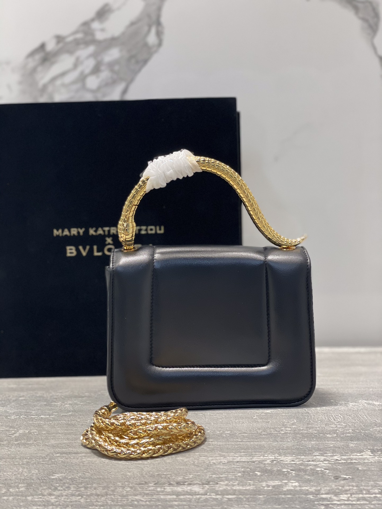 B*vlgari Top Quality Bag 19.2*15*6CM