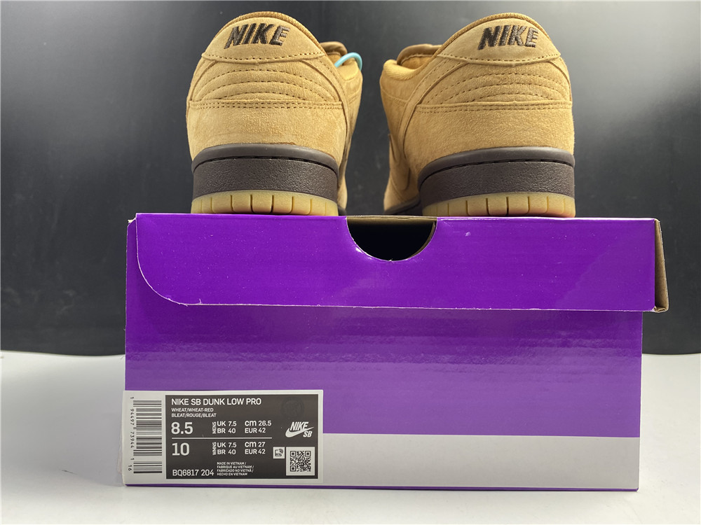 from Nike SB Dunk Low Pro Wheat Mocha BQ6817-204