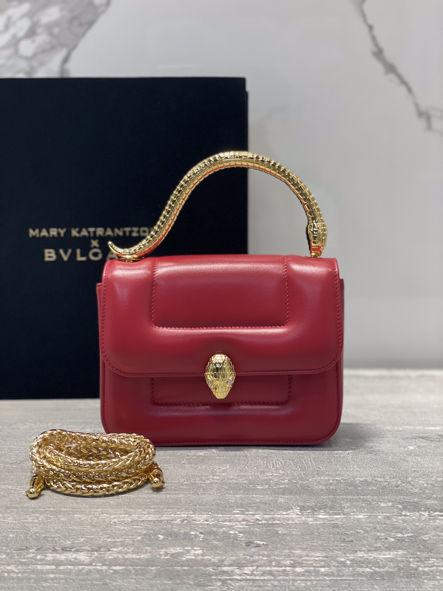 B*vlgari Top Quality Bag 19.2*15*6CM