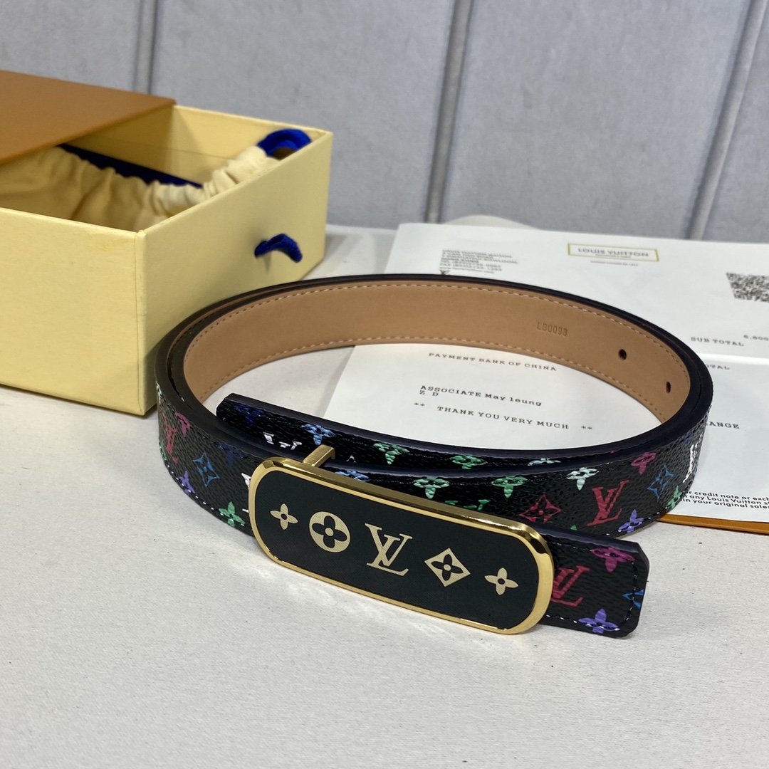 L*ouis V*uitton Belts Top Quality 25MM