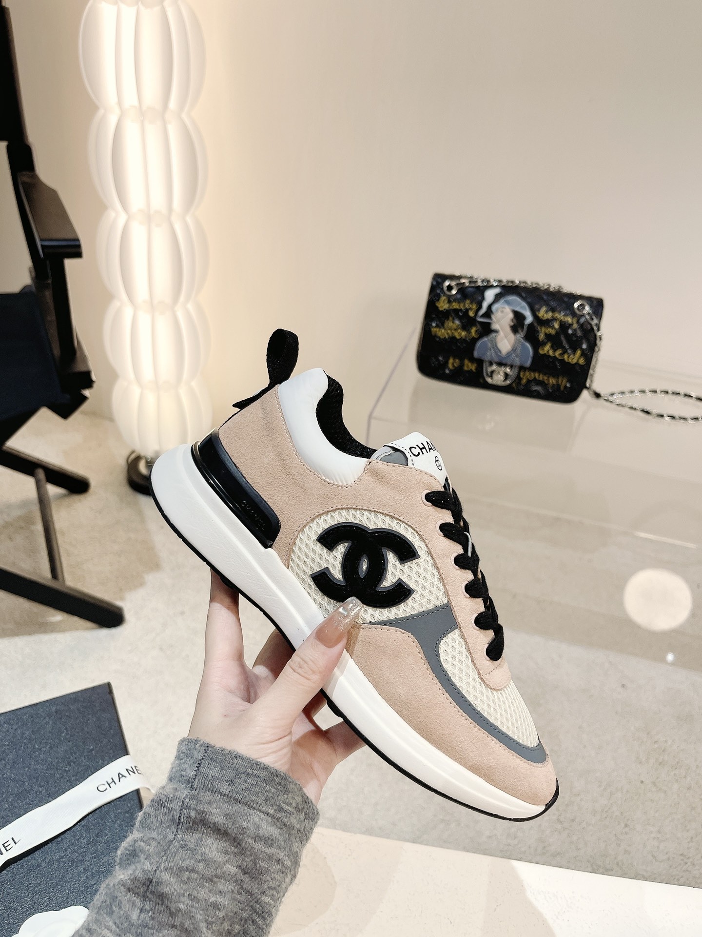 Women C*hanel Top Sneaker