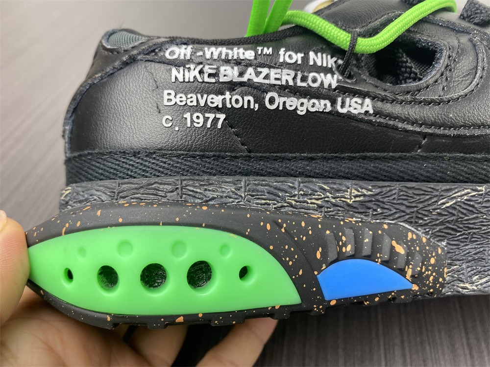 from Nike Blazer Low x O*ff-W*hite Black / Green