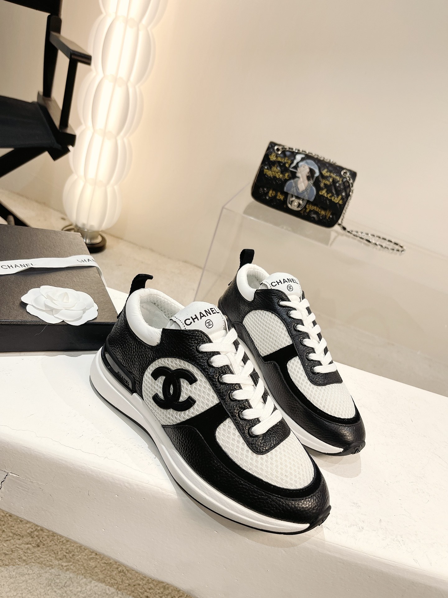 Women C*hanel Top Sneaker