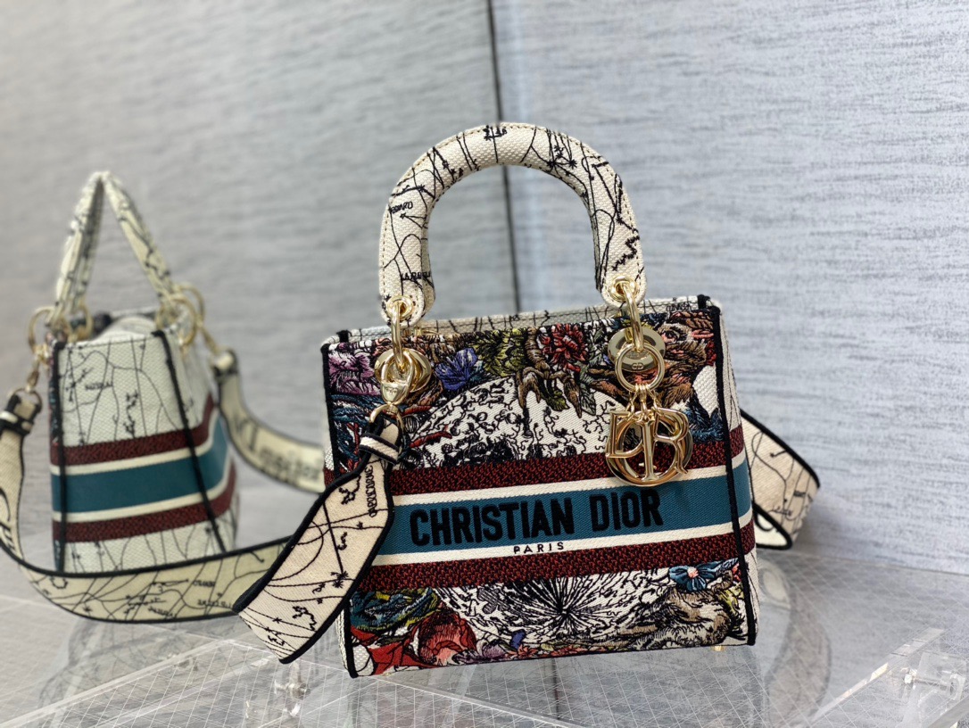 D*ior Lady D-Lite handbag Top Quality 24*11*20cm
