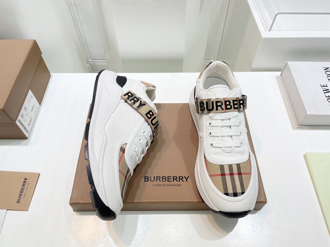 Men Women B*urberry vintage Top Sneakers