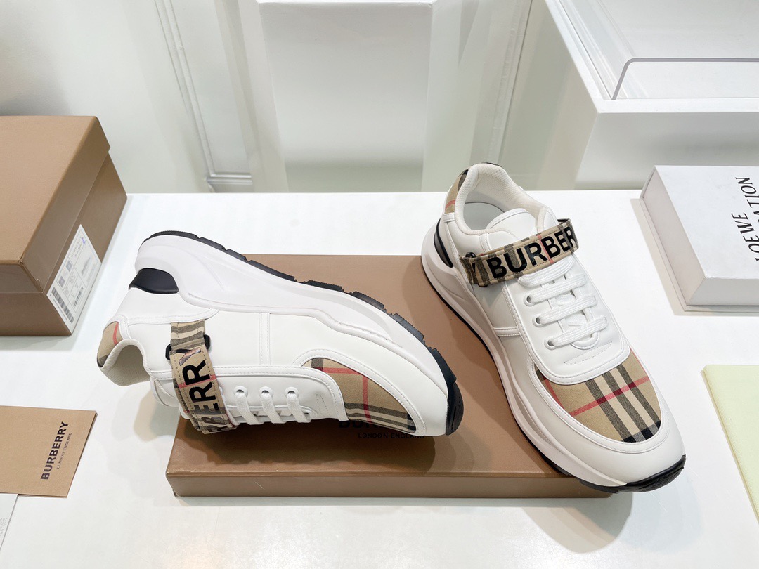 Men Women B*urberry vintage Top Sneakers