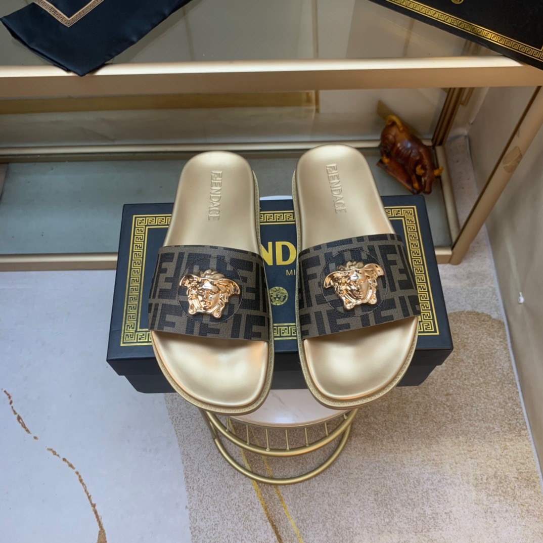 Men Women V*ersace Top slippers