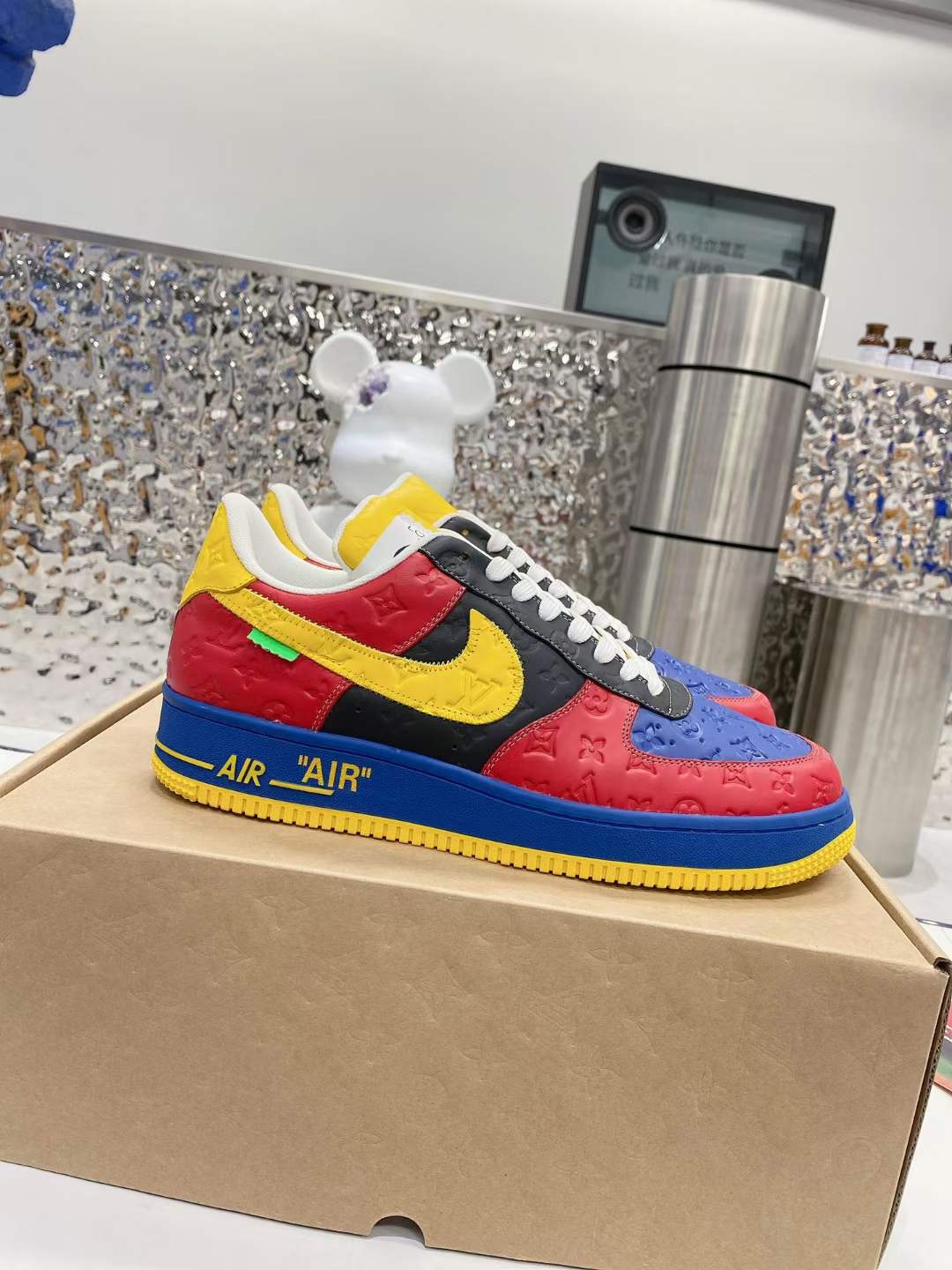 from Men Women L*ouis V*uitton x Nike Air Force 1