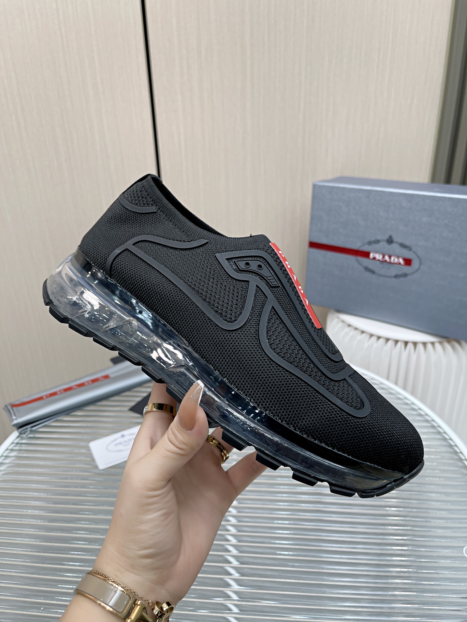 Men P*rada Top Sneaker ๏ผ ๏ผ