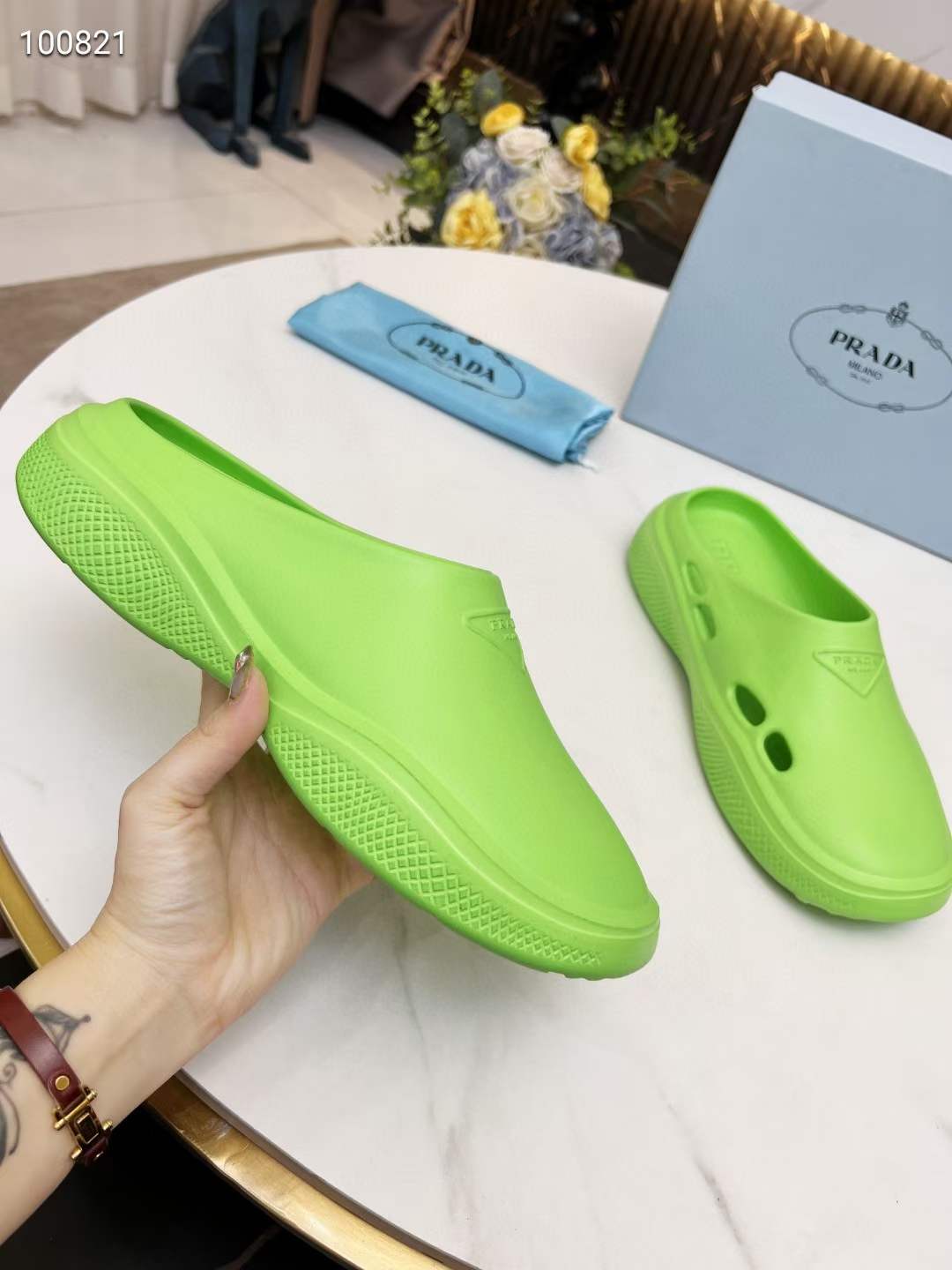 Men Women P*rada Top Slippers ( )