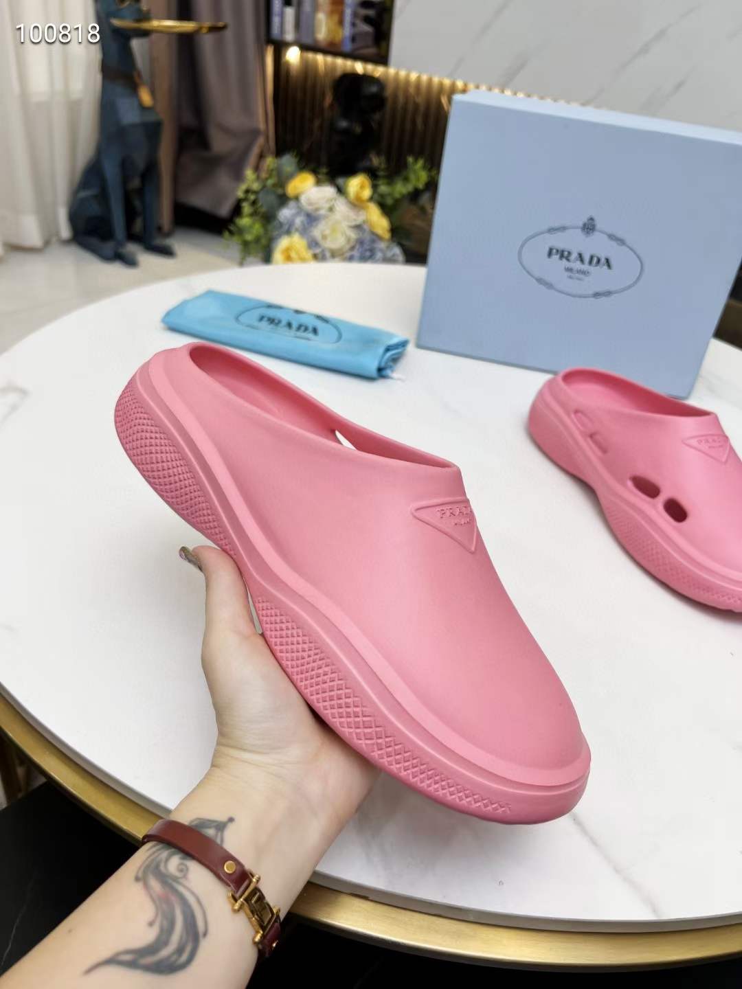 Men Women P*rada Top Slippers ( )
