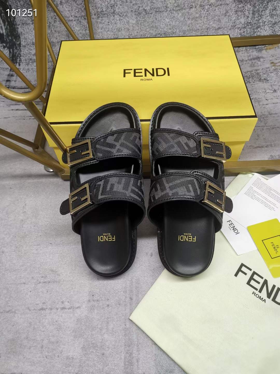 Women Men F*endi Top Sandals ๏ผ ๏ผ