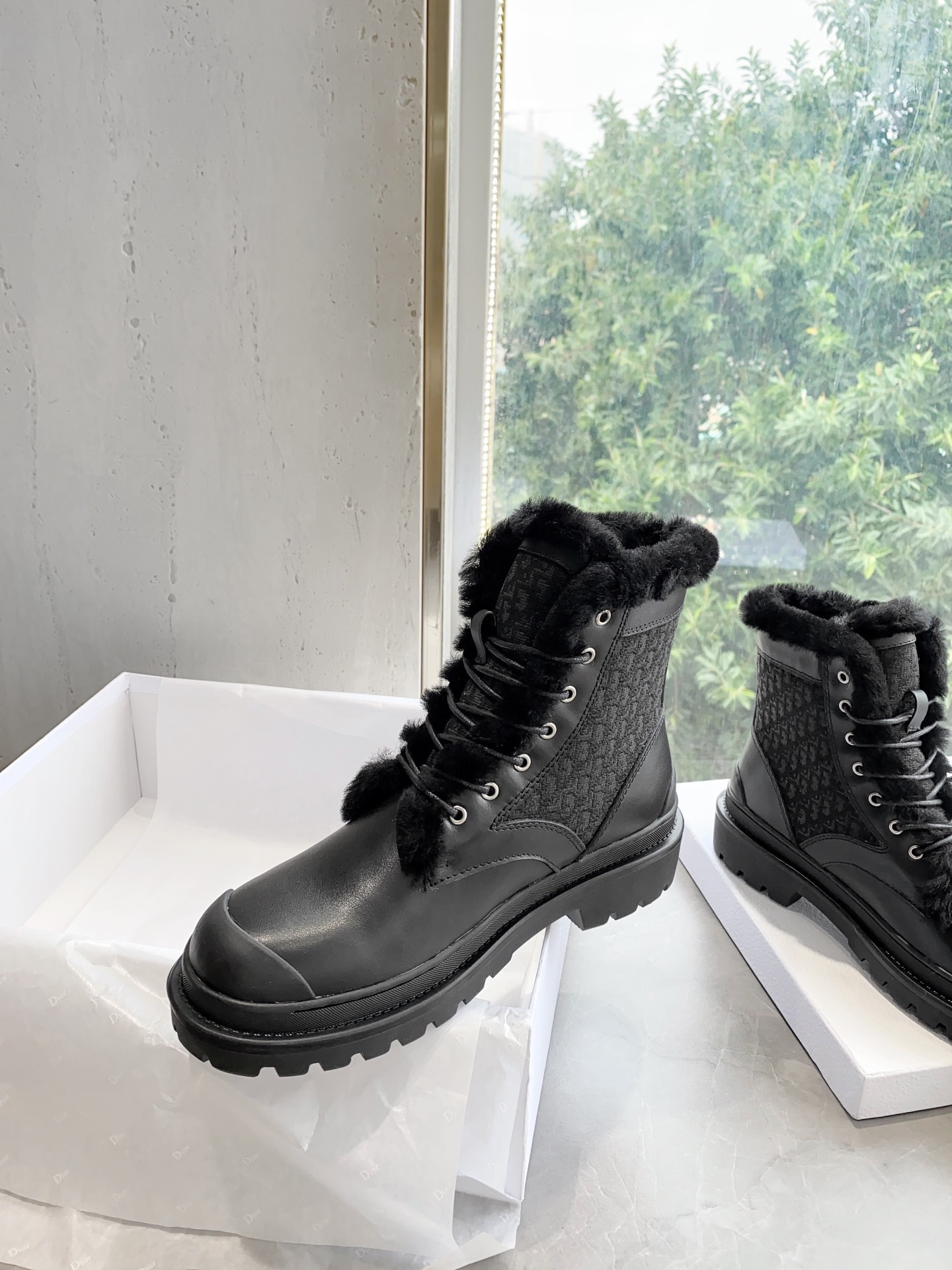 Women D*ior Top Boots Maikesneakers