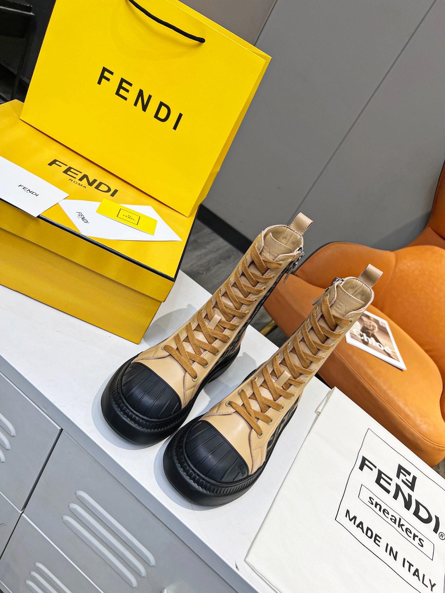 Women F*endi Top Boots Maikesneakers