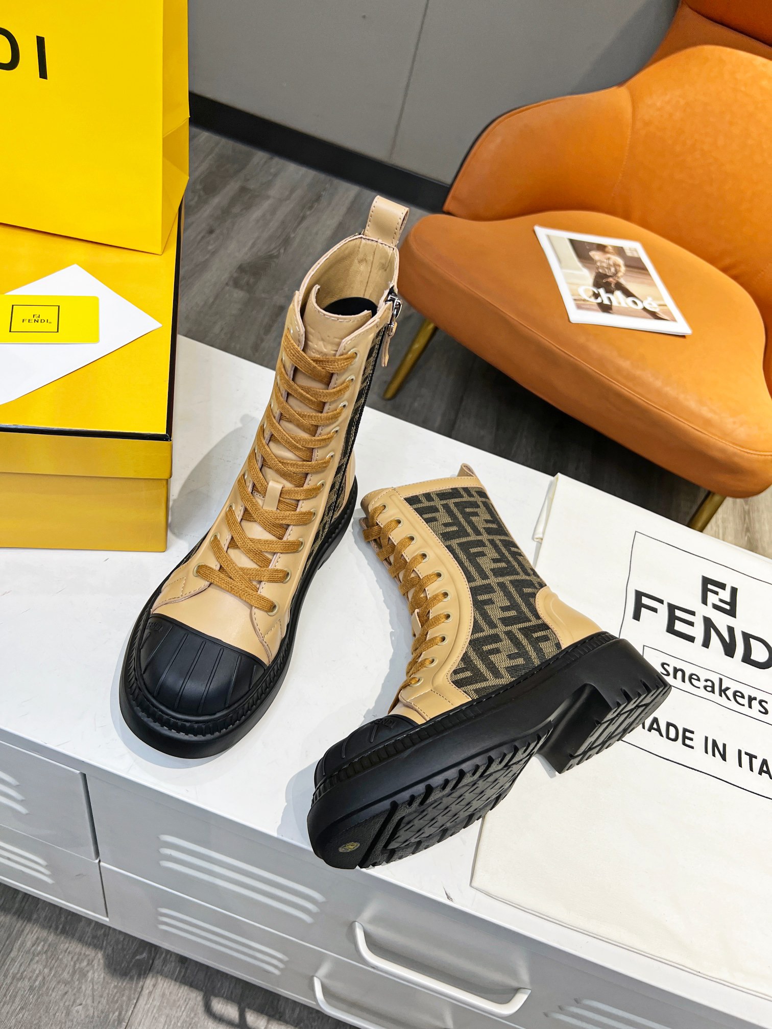 Women F*endi Top Boots Maikesneakers