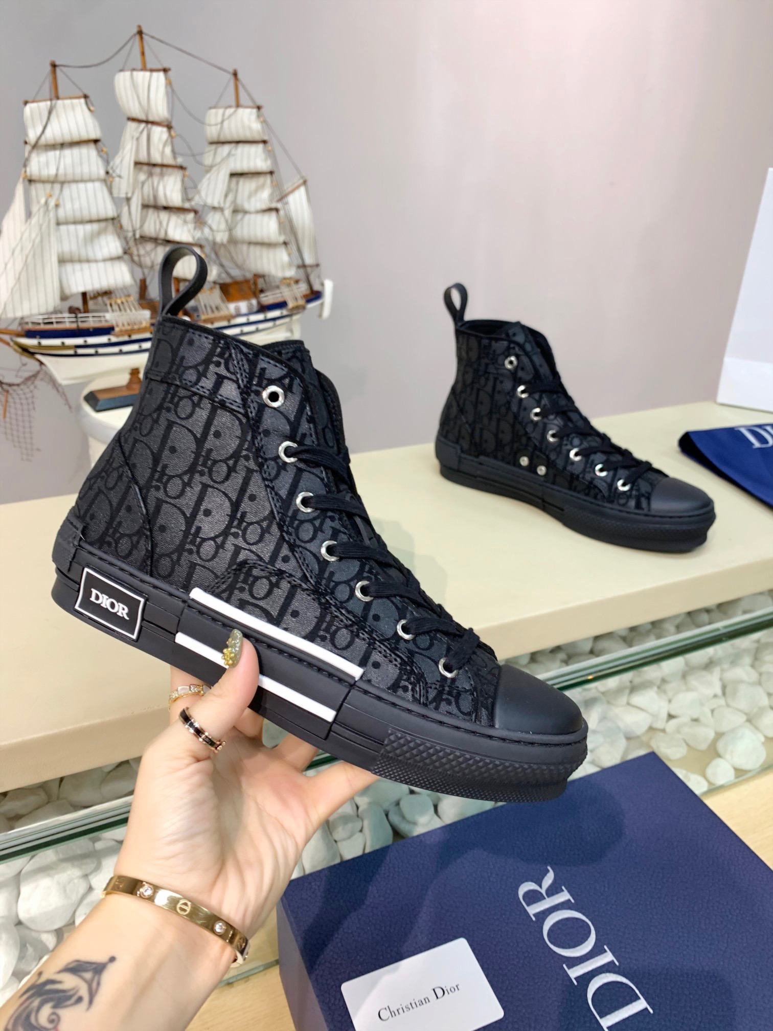 Men Women D*ior Top Sneakers