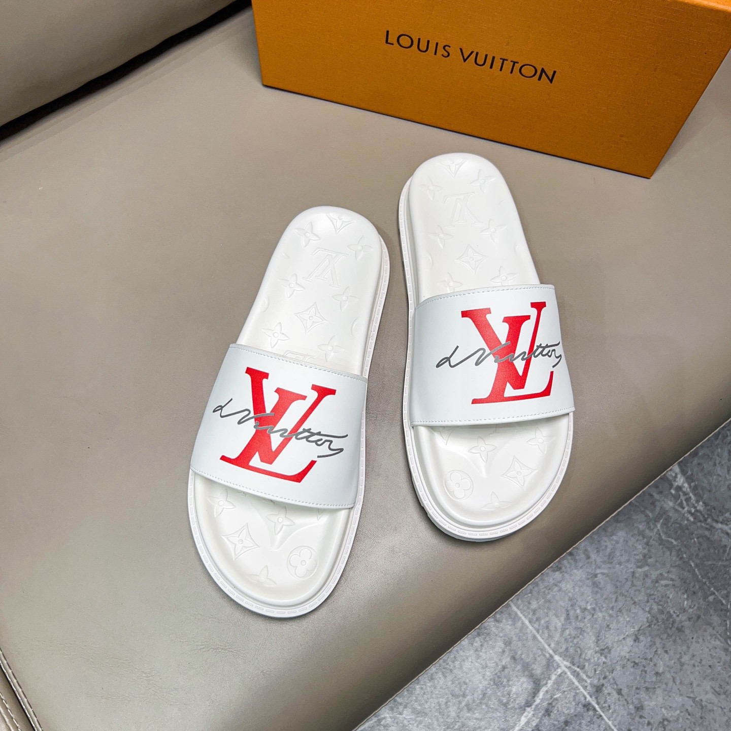 Men L*ouis V*uitton Top Slippers