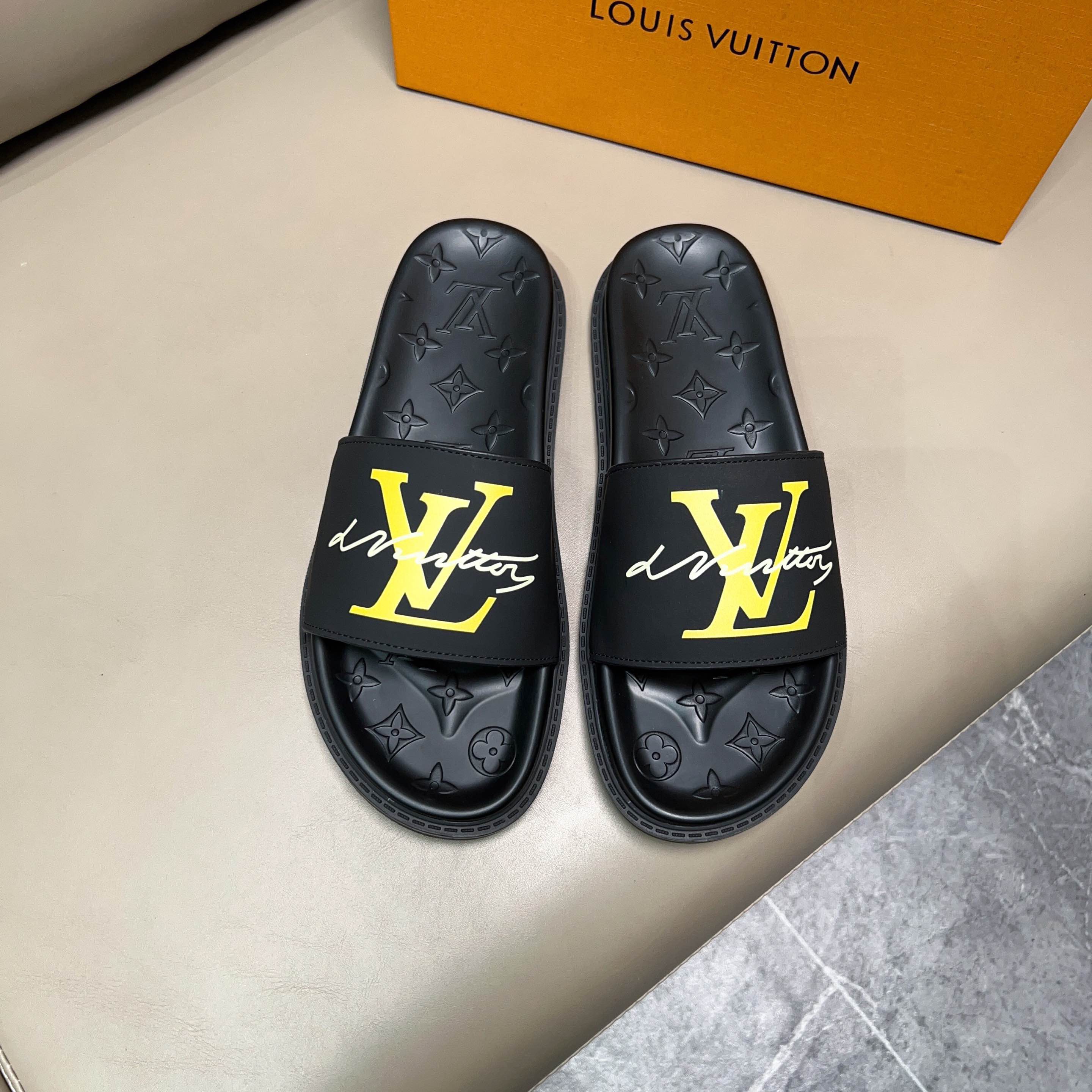 Men L*ouis V*uitton Top Slippers