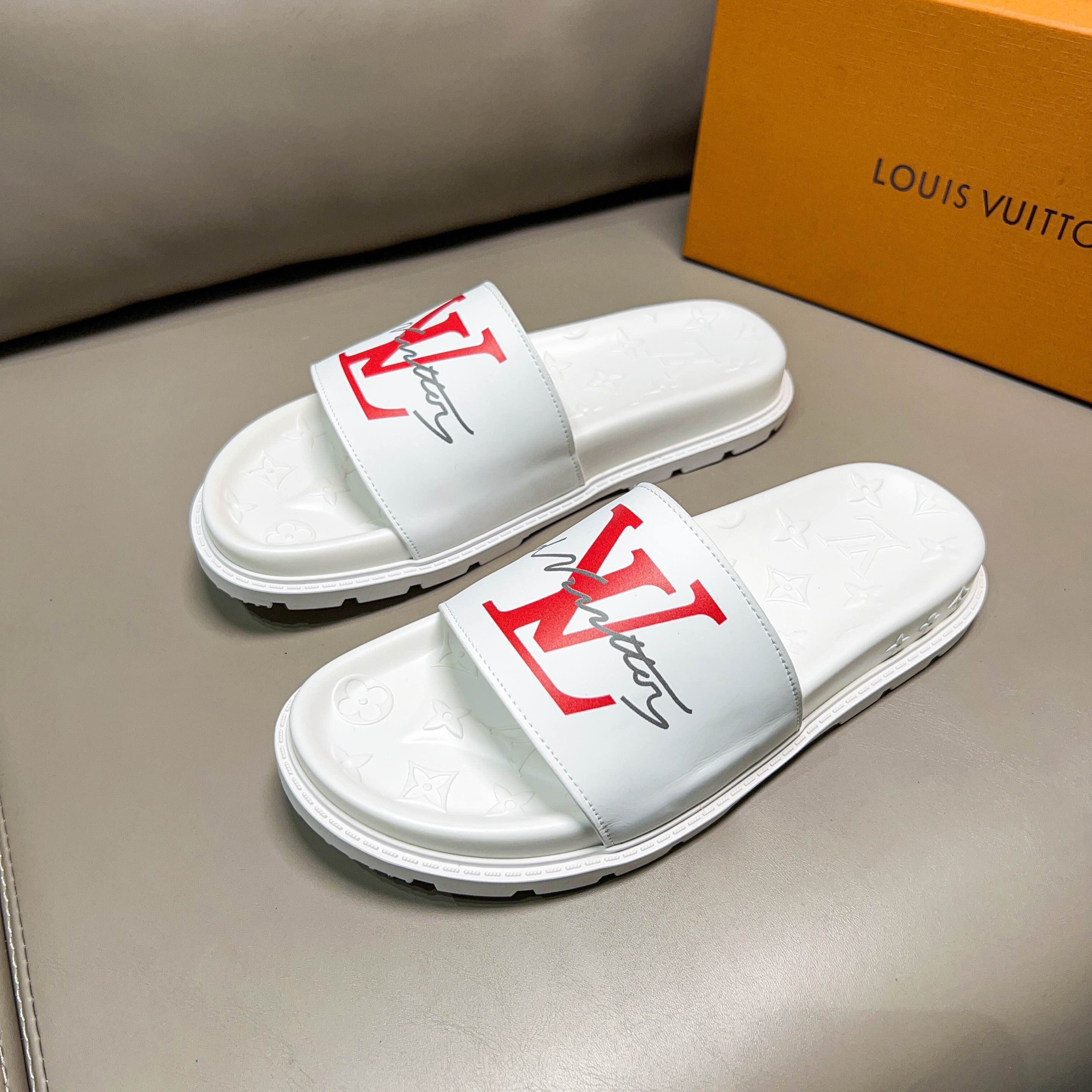 Men L*ouis V*uitton Top Slippers