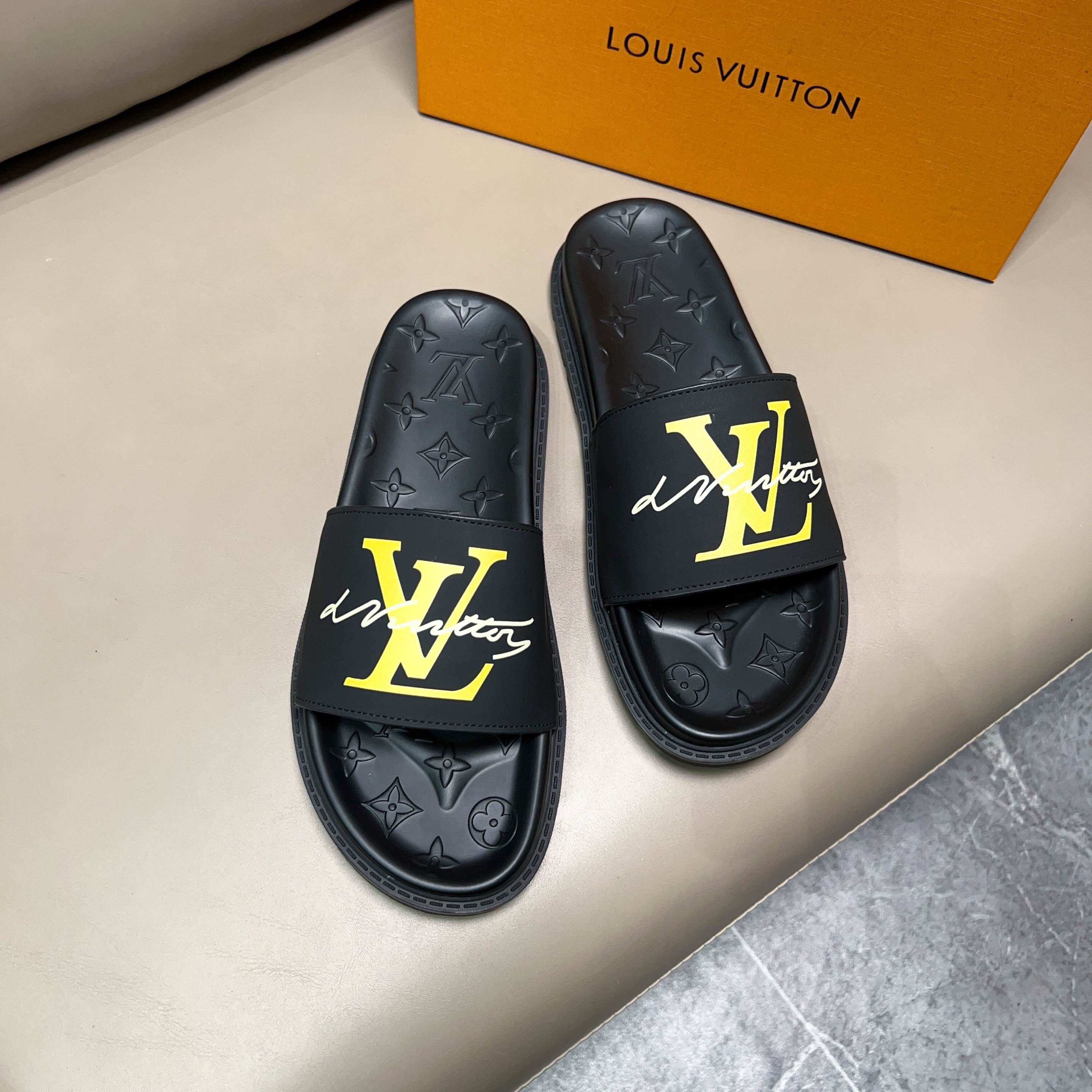 Men L*ouis V*uitton Top Slippers