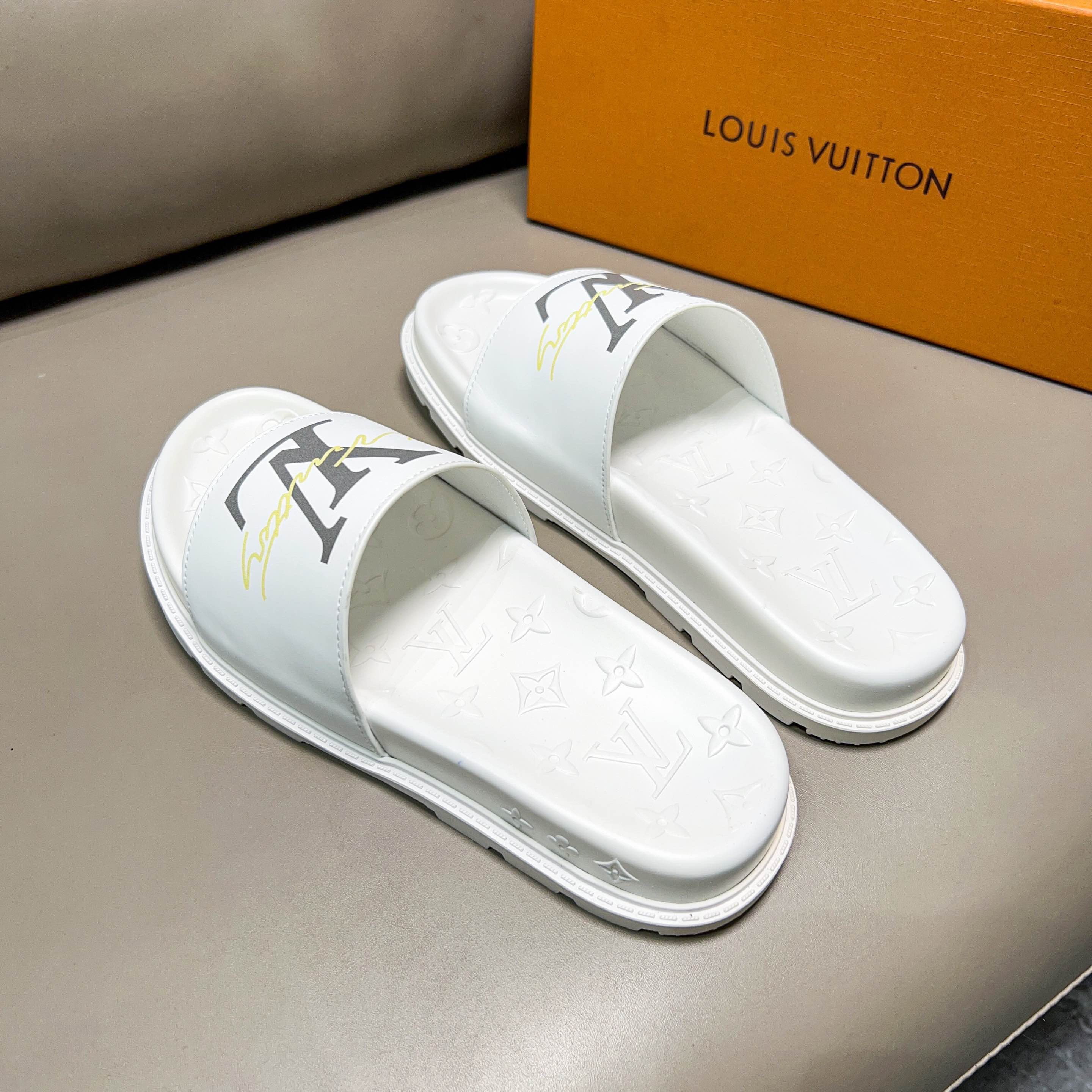 Men L*ouis V*uitton Top Slippers