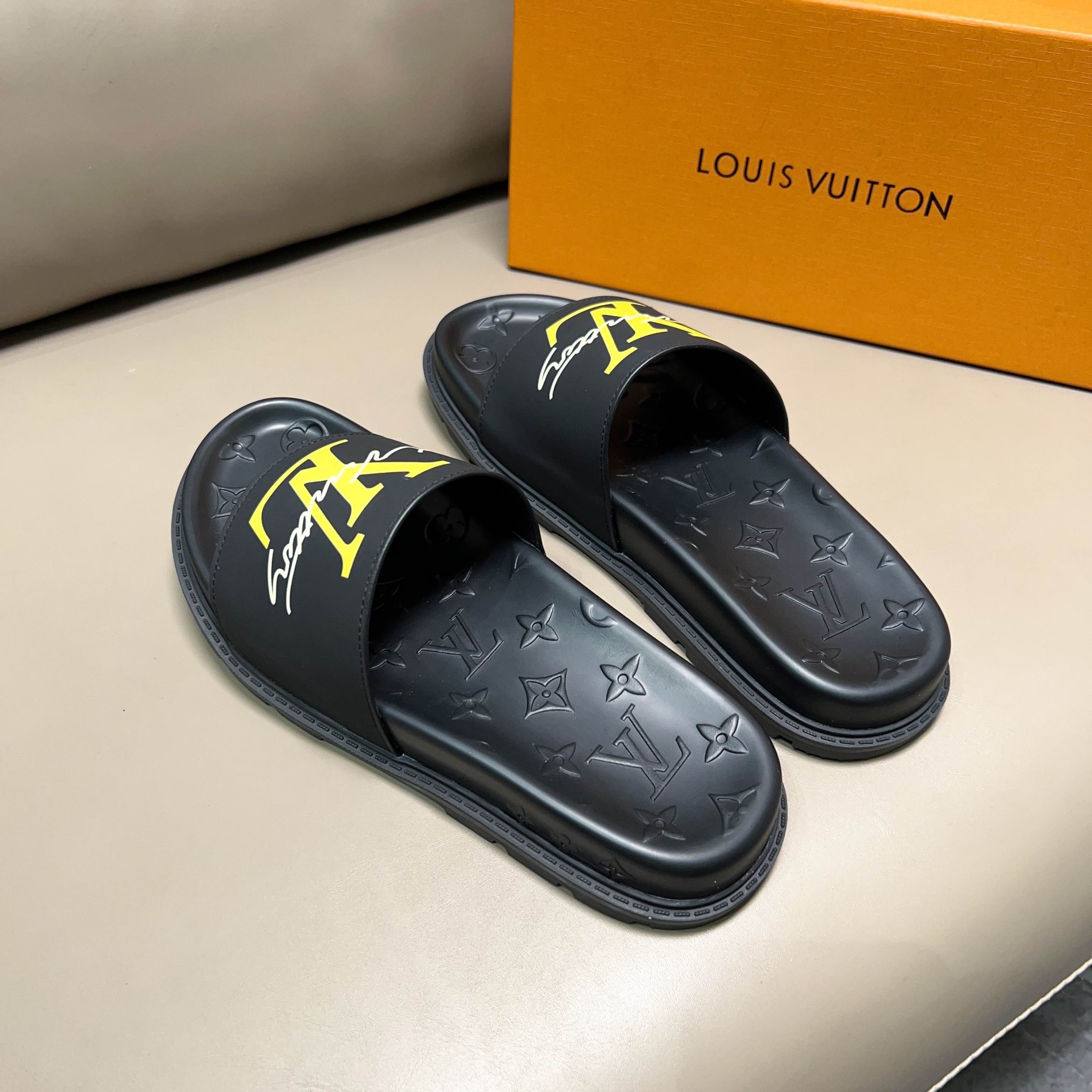 Men L*ouis V*uitton Top Slippers