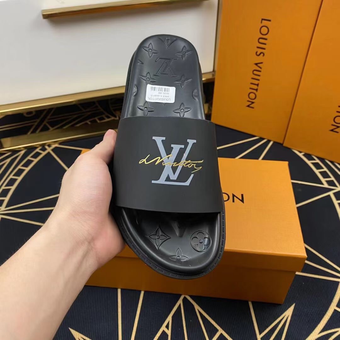 Men L*ouis V*uitton Top Slippers