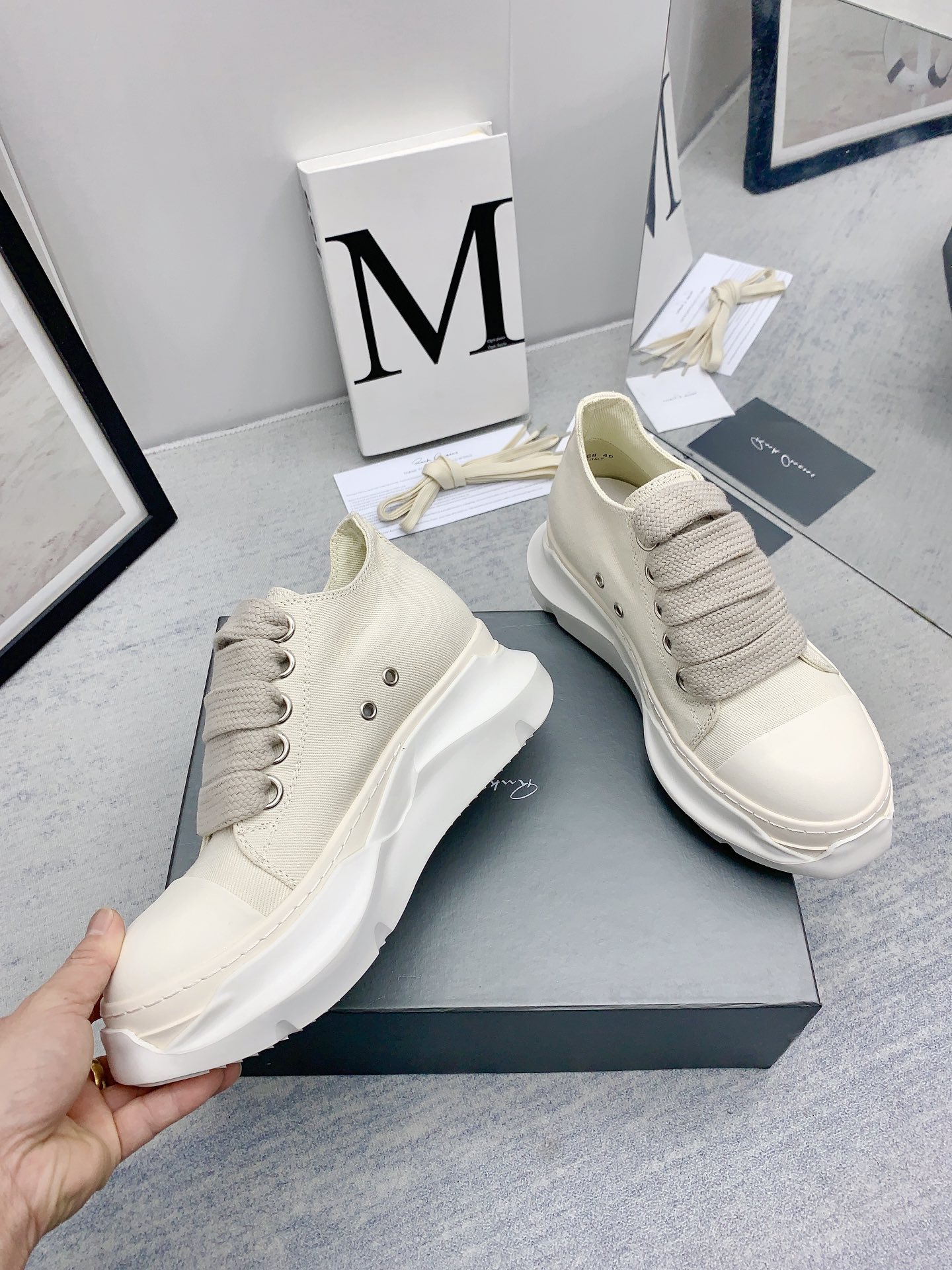 Men Women R*ick O*wens Top Sneaker