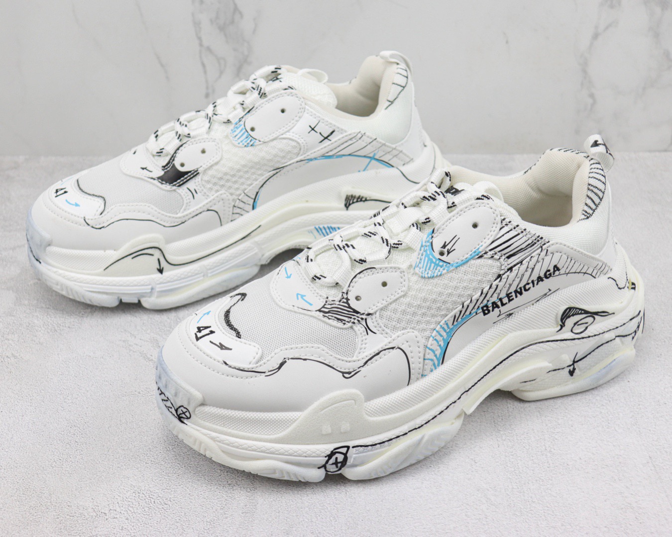Men Women B*alenciaga Top Sneakers