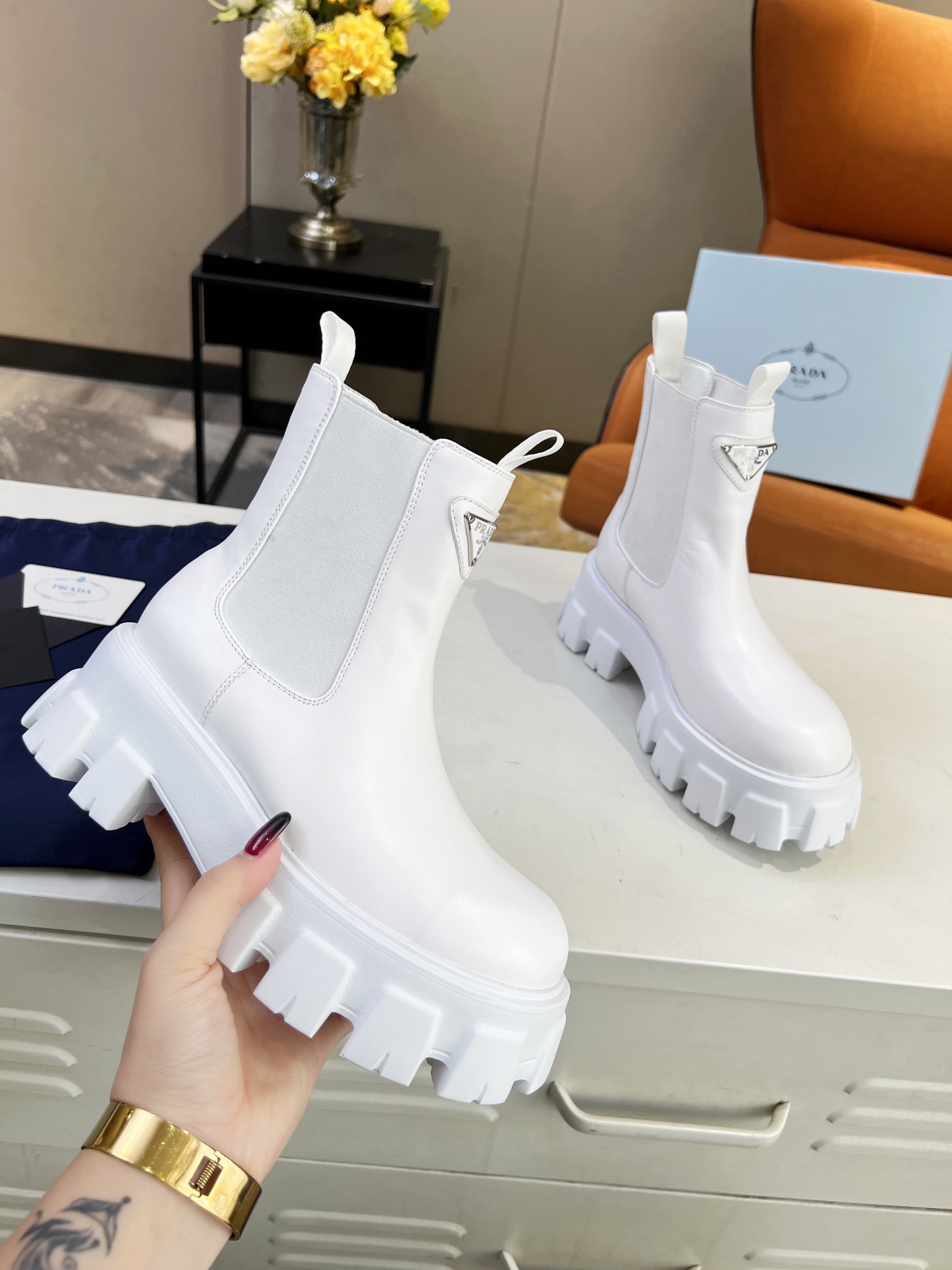 Women P*rada Top Sneakers