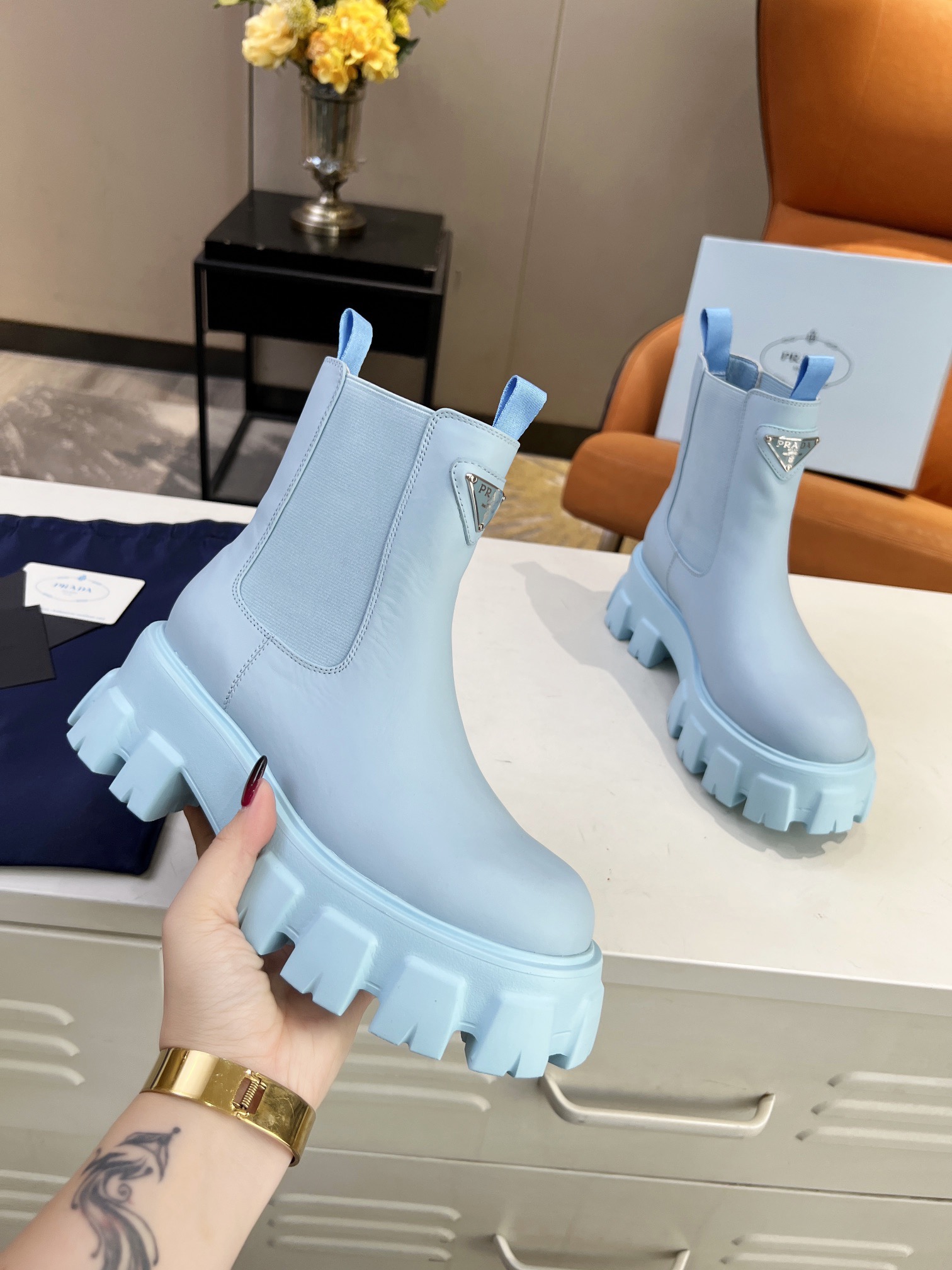 Women P*rada Top Sneakers